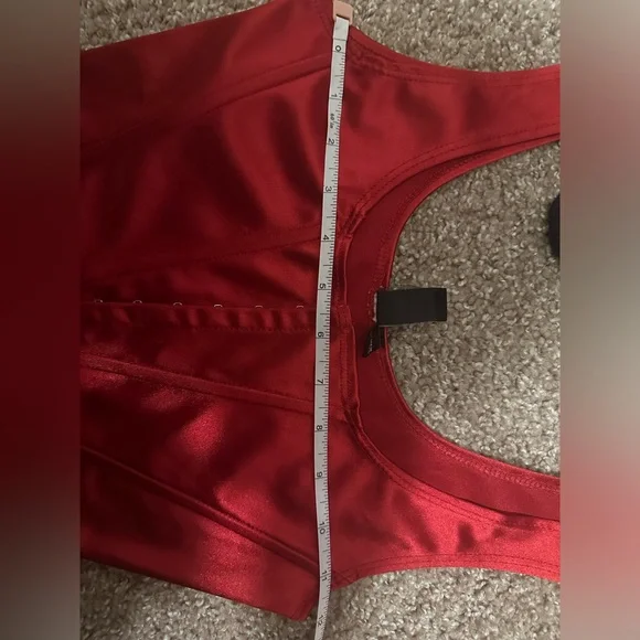Windsor Red Cropped Corset Top - Picture 6 of 7